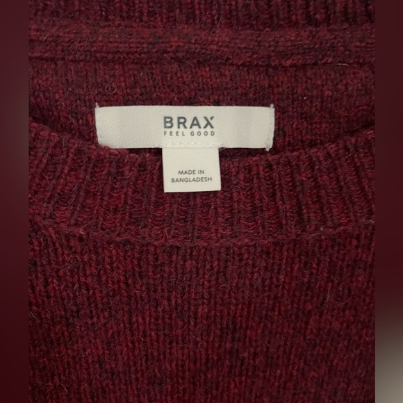 Brax Rick Wool Blend Crewneck Sweater in Port - Picture 5 of 8